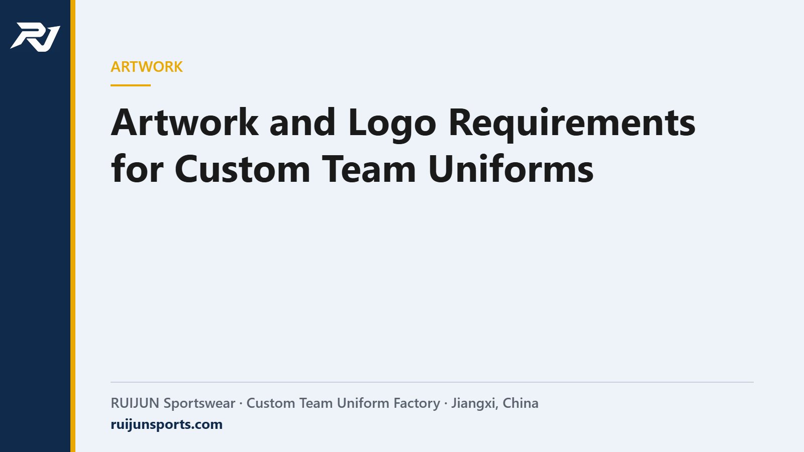 Artwork & Logo Requirements for Custom Team Uniforms: Files, Colours and Sizes – RUIJUN Sportswear